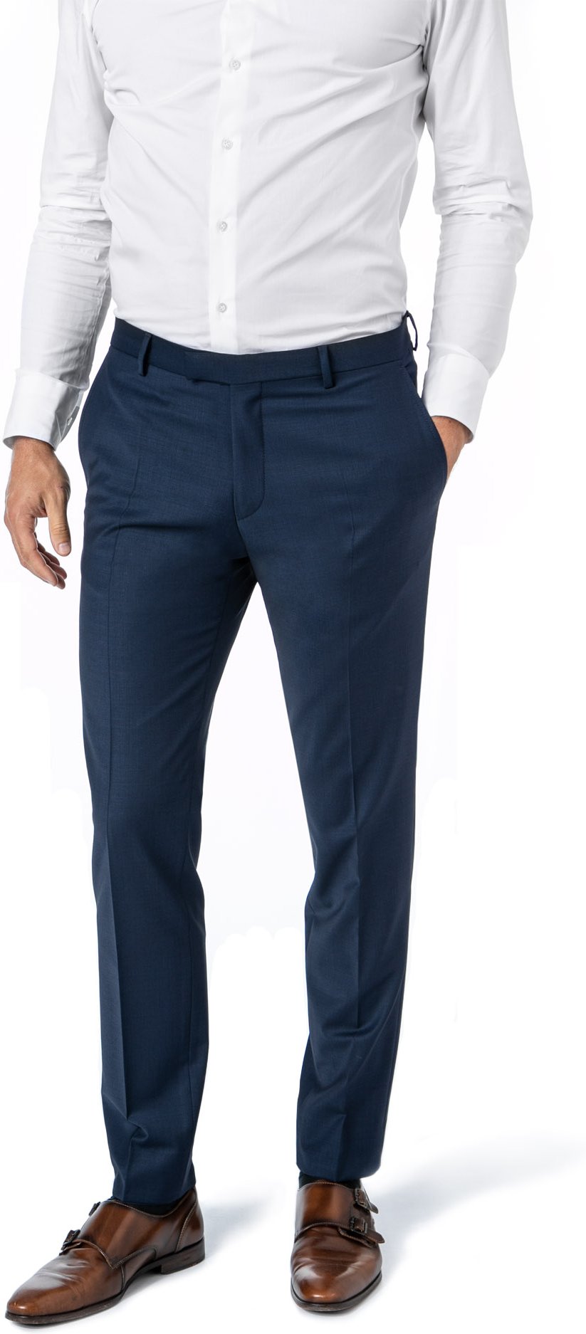 Thumbnail - HECHTER PARIS Herren Hose blau meliert