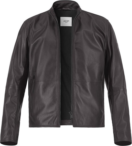 JOOP! Herren Lederjacke braun unifarben