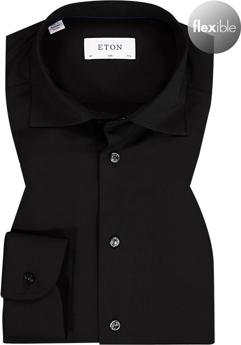 ETON Herren Hemd schwarz Slim Fit