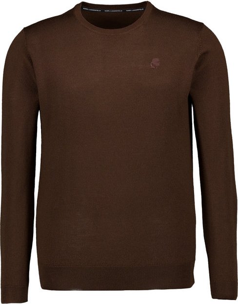 KARL LAGERFELD Herren Pullover braun unifarben