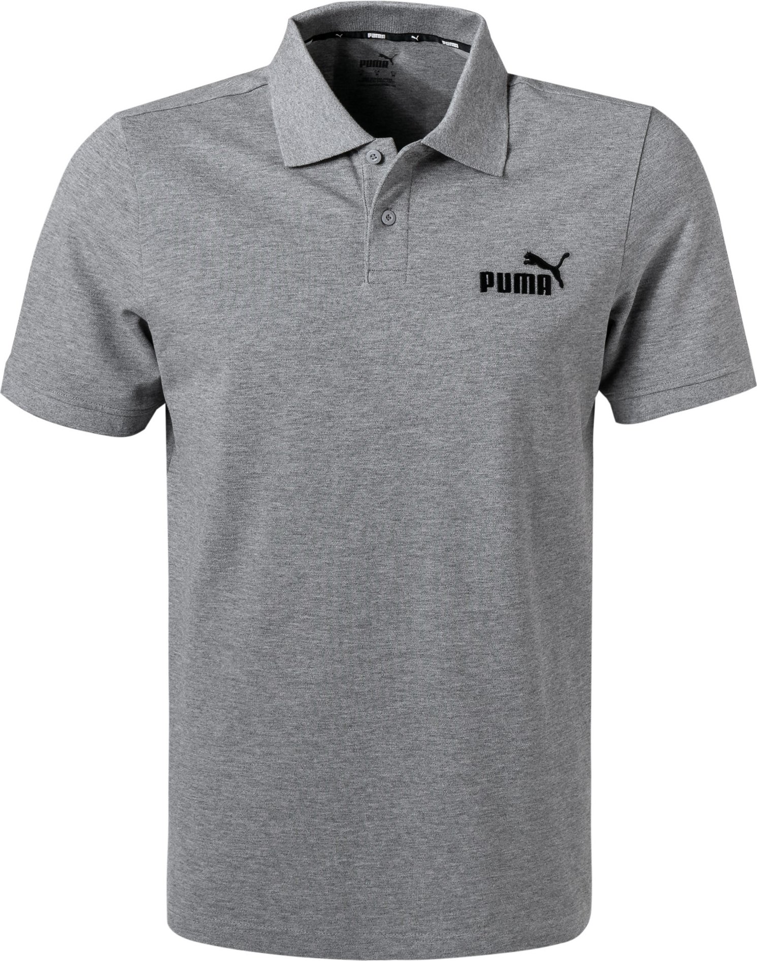 PUMA Herren Polo-Shirt grau Baumwolle & Mix unifarben