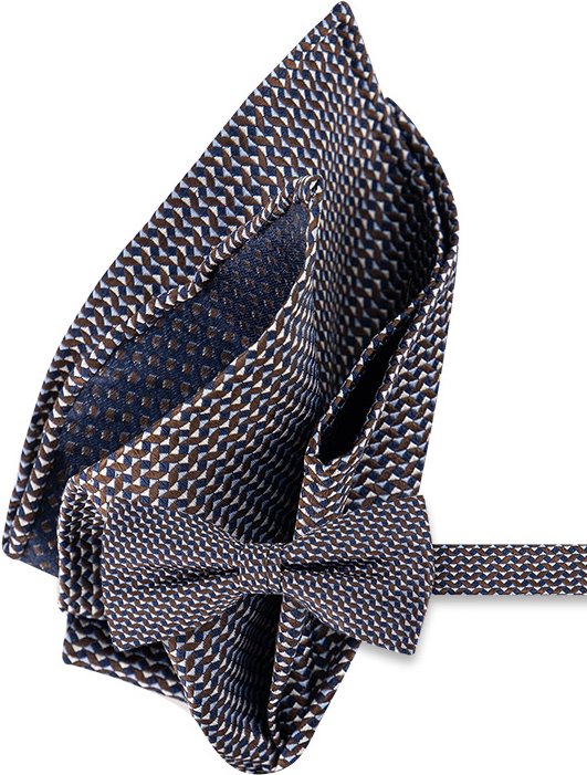 OLYMP Herren Einstecktuch braun gemustert