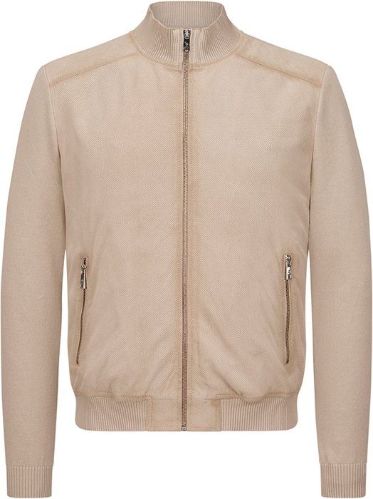 MILESTONE Herren Jacken beige uni mit Motiv