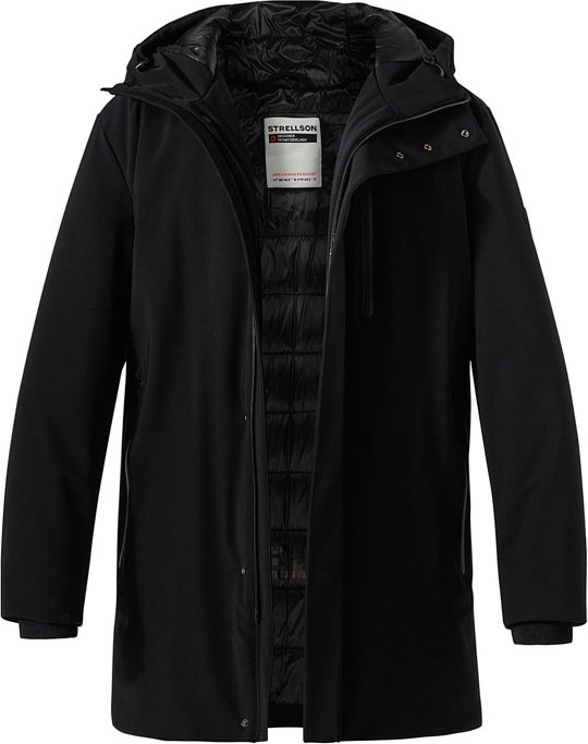 Strellson Herren Parka schwarz unifarben