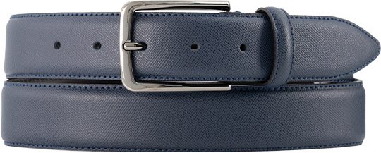Alberto Herren Gürtel blau Leder geprägt