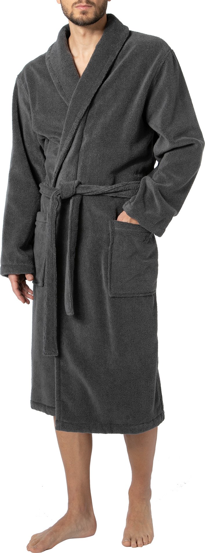 Thumbnail - JOOP! Herren Bademantel grau Baumwolle & Mix unifarben