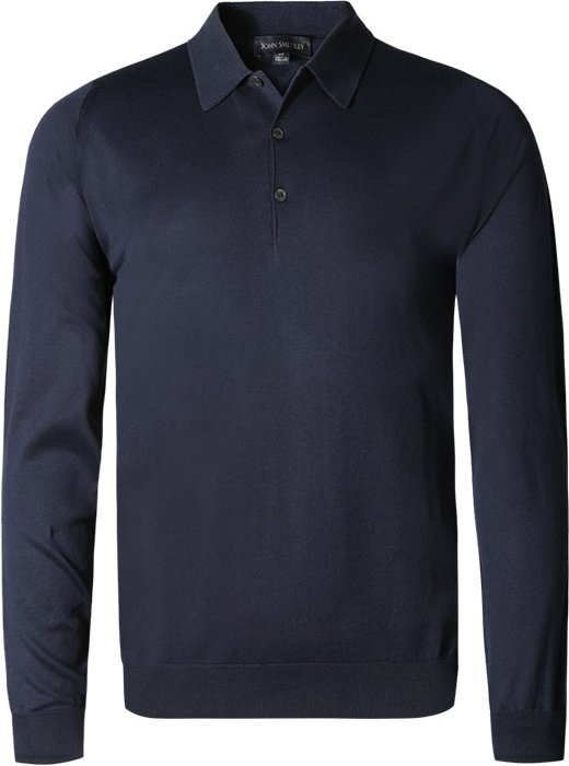 John Smedley Herren Pullover blau unifarben