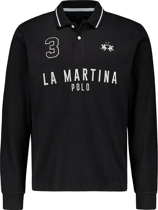 LA MARTINA Herren Pullover schwarz Gestreift