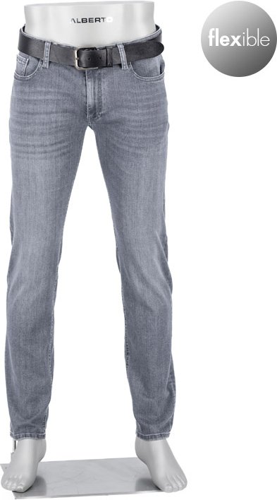 Thumbnail - Alberto Herren Jeans grau Slim Fit