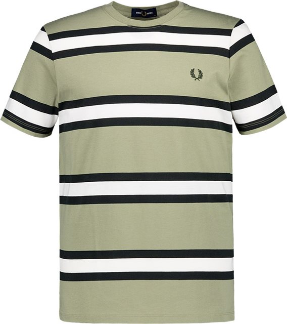 Fred Perry Herren T-Shirt grün gestreift