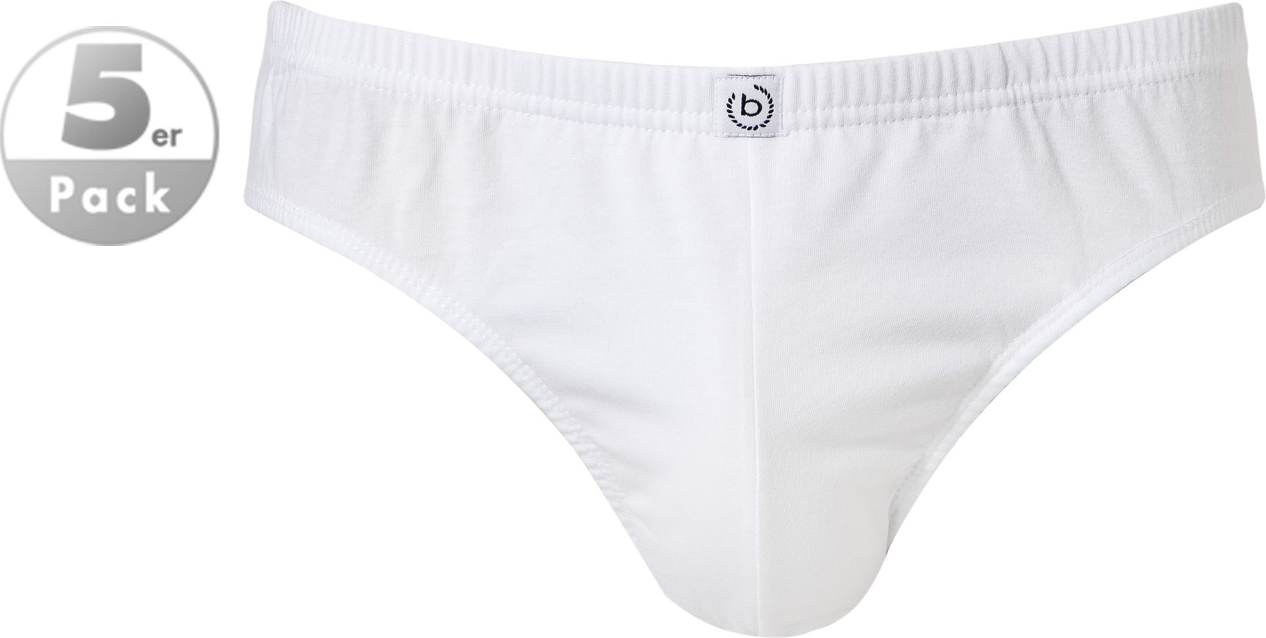 bugatti Herren Slips weiß Baumwolle & Mix unifarben