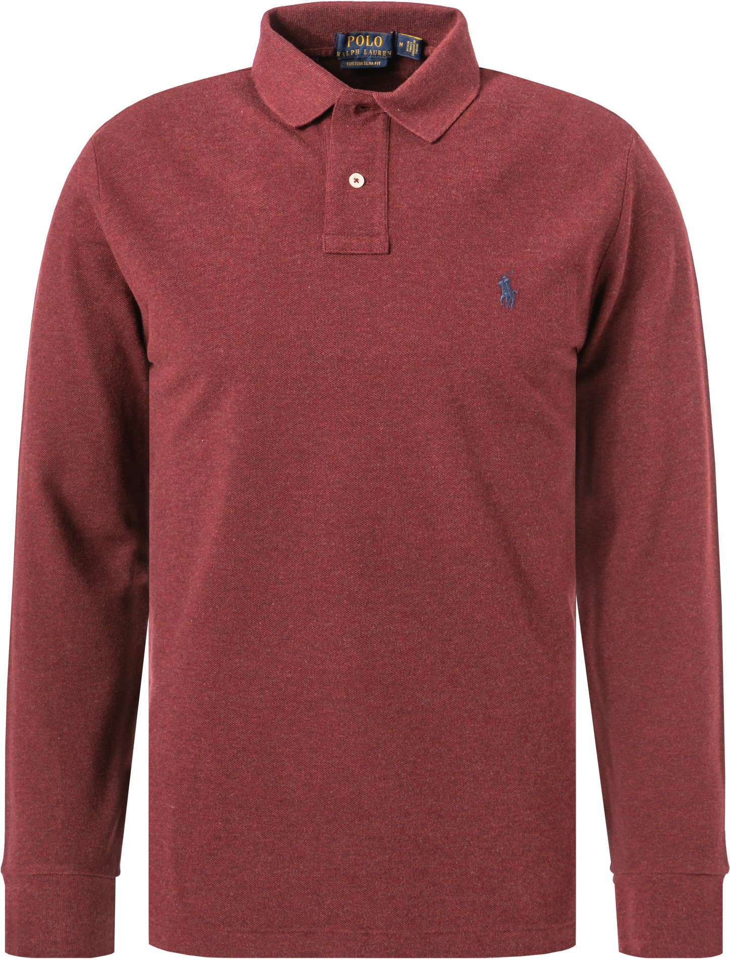 Polo Ralph Lauren Herren Polo-Shirt rot meliert Slim Fit