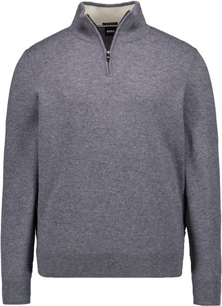 BOSS Black Herren Troyer grau unifarben