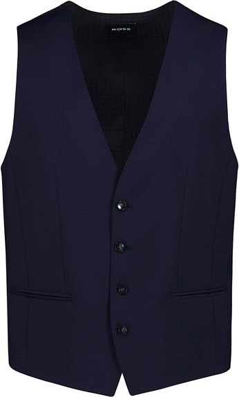 Thumbnail - BOSS Black Herren Weste blau Slim Fit