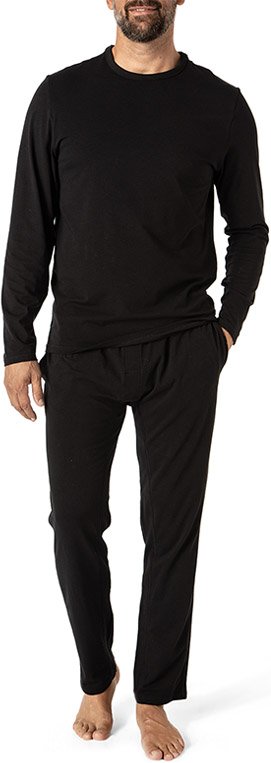 Thumbnail - Calvin Klein Underwear Herren Pyjama schwarz Popeline Stoff unifarben