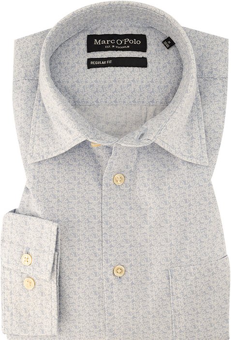 Marc O'Polo Herren Hemd blau gemustert