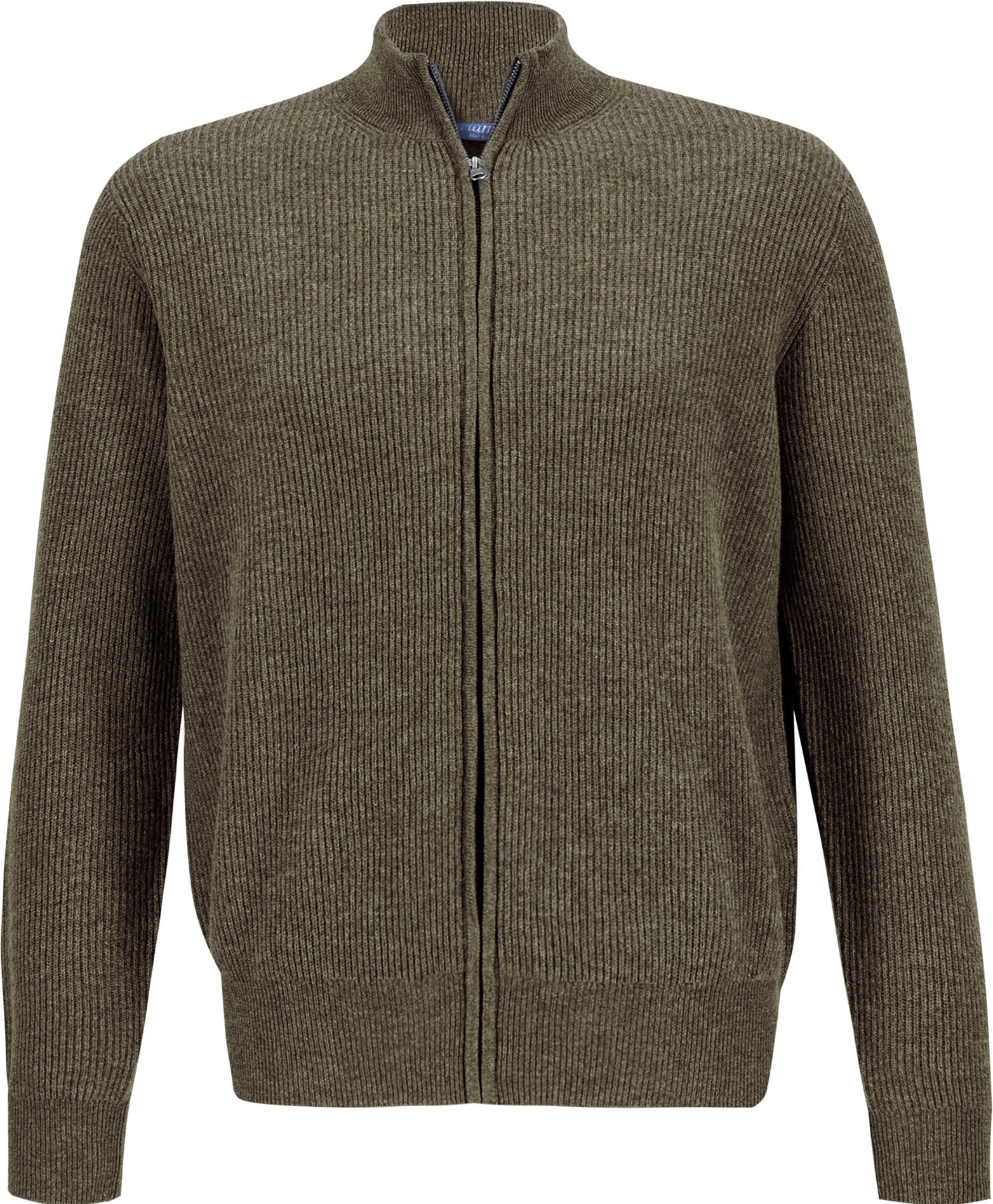 Thumbnail - Cipriani Herren Strickjacke grün unifarben