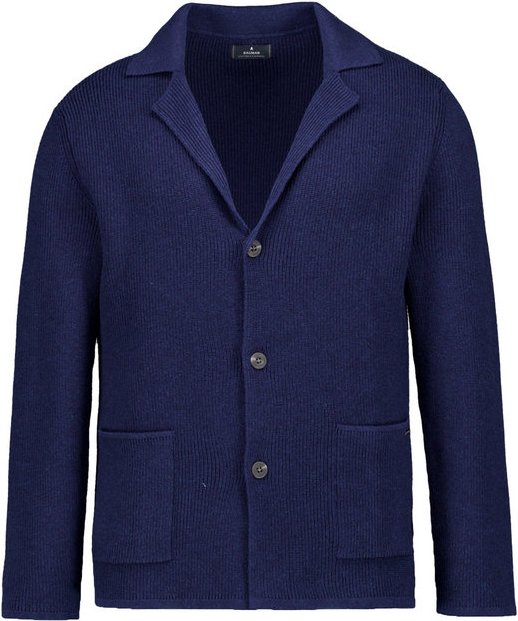 Thumbnail - RAGMAN Herren Cardigan blau unifarben