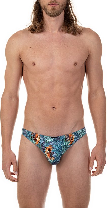 Thumbnail - bruno banani Herren String grün Geprintet
