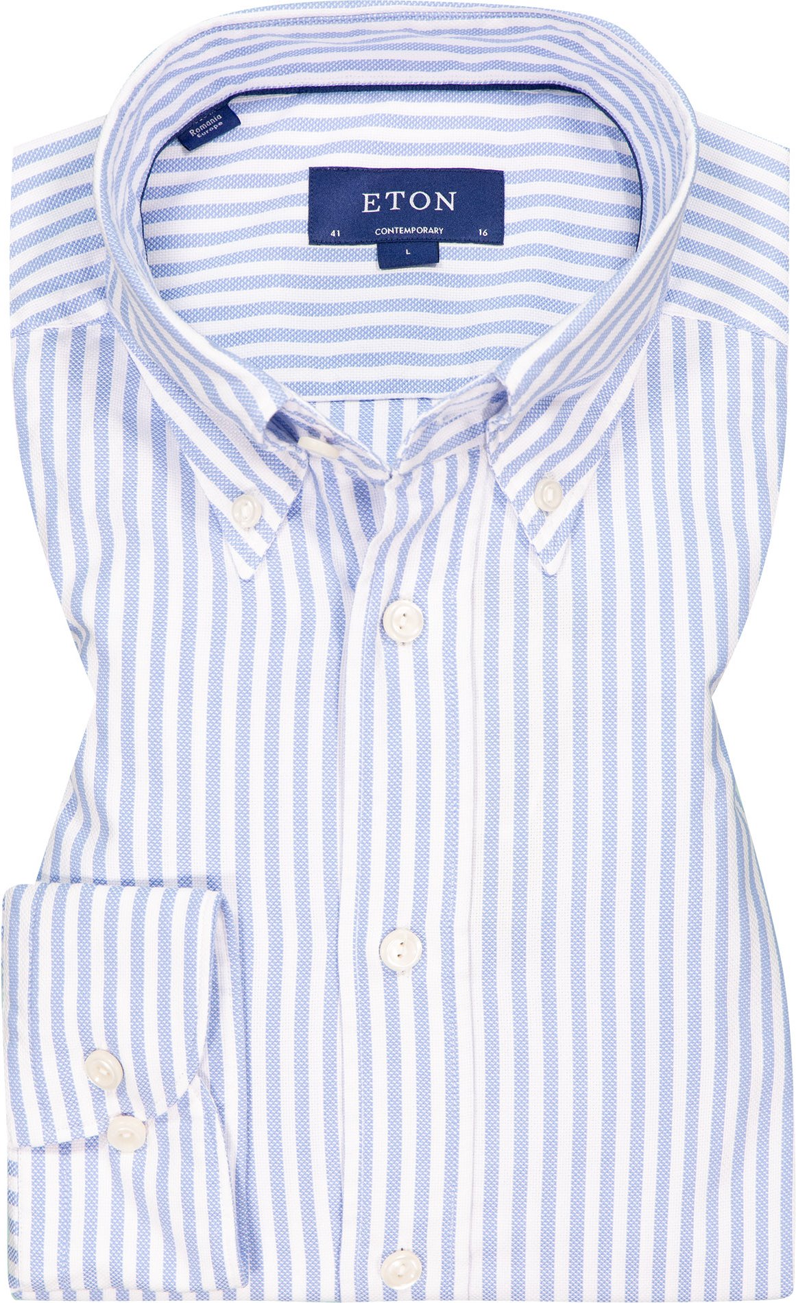 ETON Herren Hemd blau gestreift