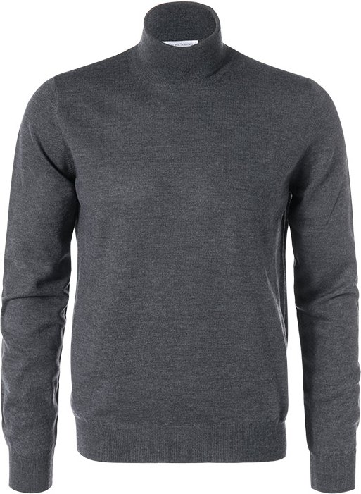 Thumbnail - Gran Sasso Herren Rollkragenpullover grau unifarben