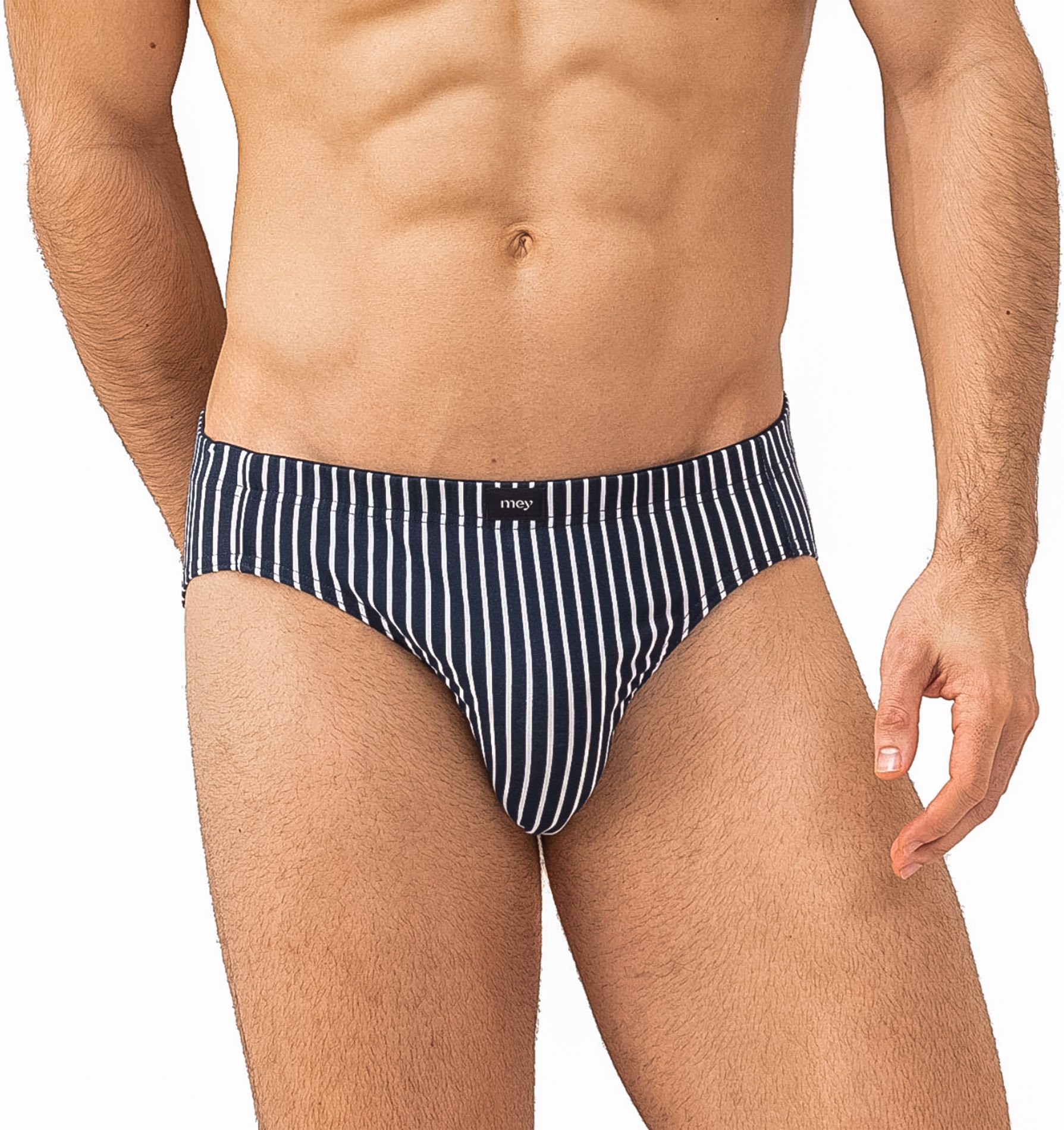 Mey Herren Slip blau Baumwolle & Mix Gestreift