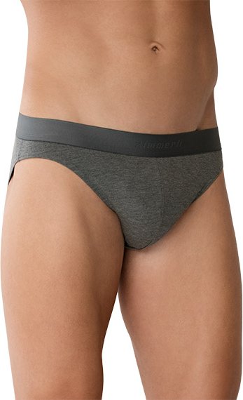 Thumbnail - Zimmerli Herren Slip grau Viskose/Modal unifarben