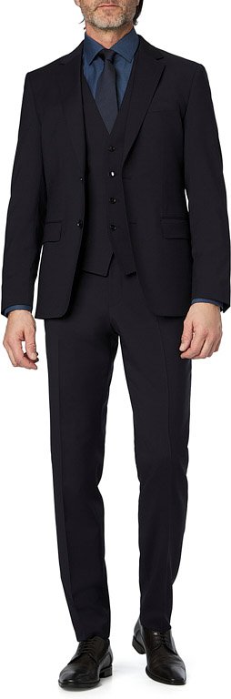 BOSS Black Herren Anzug blau Slim Fit