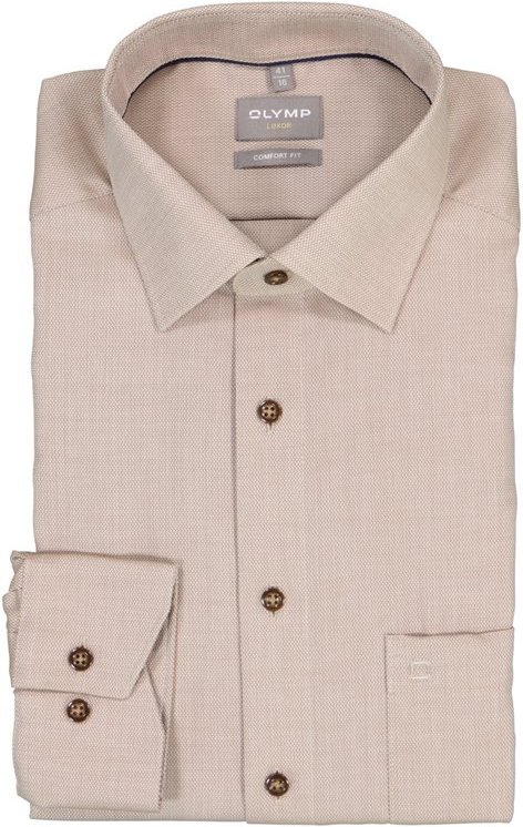 OLYMP Herren Hemd braun meliert