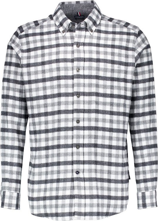 HECHTER PARIS Herren Hemd grau kariert