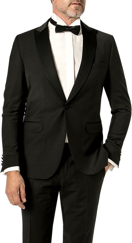 CG Herren Sakko schwarz Slim Fit