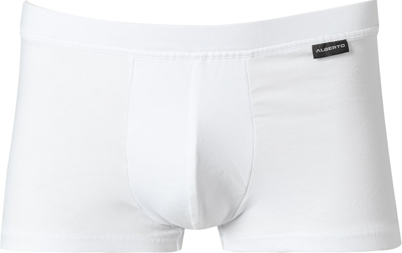 Thumbnail - Alberto Herren Boxershorts weiß Baumwolle & Mix unifarben