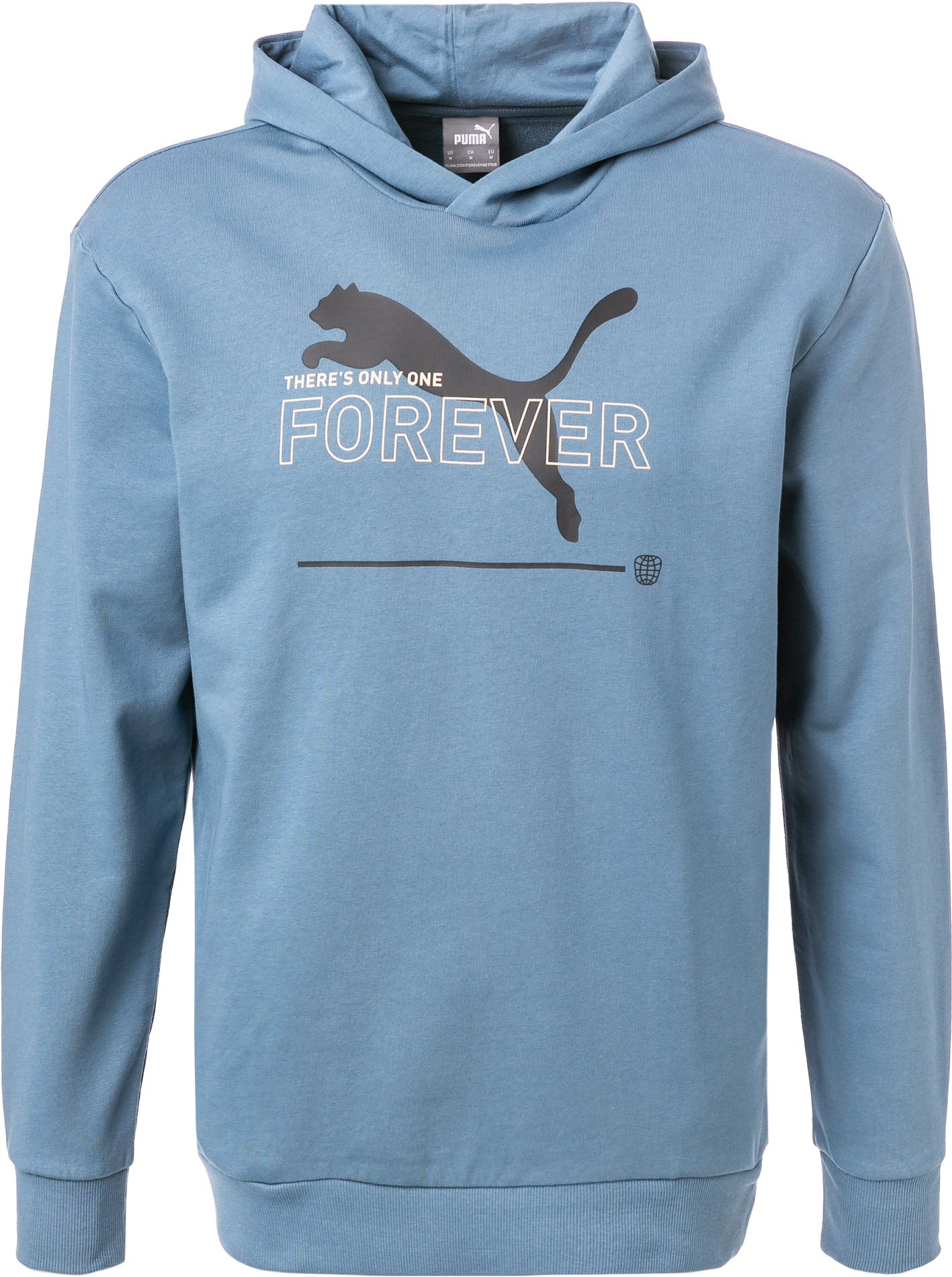 PUMA Herren Hoodie blau Baumwolle & Mix unifarben