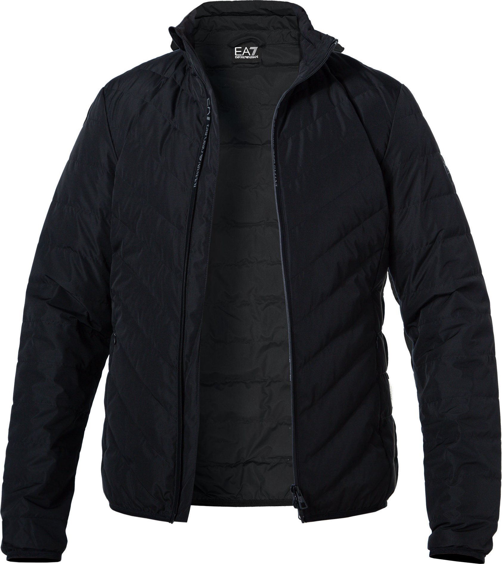 Thumbnail - EA7 Herren Daunenjacke schwarz unifarben