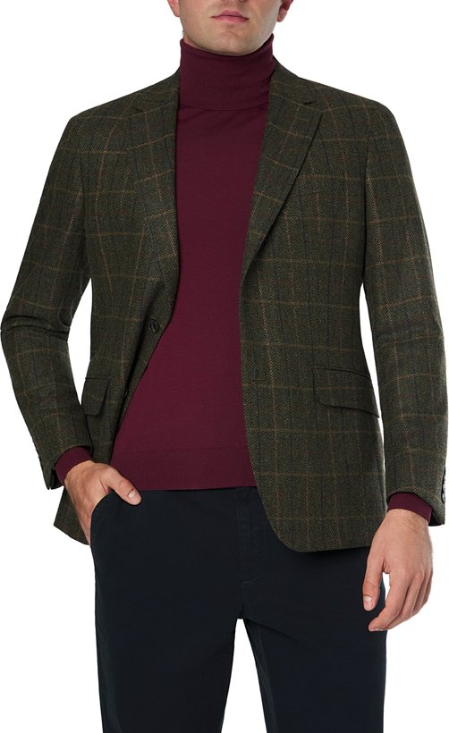 HACKETT Herren Sakko grün kariert