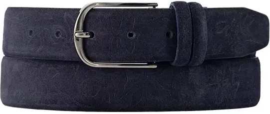 BOGGI MILANO Herren Gürtel blau Nubuk