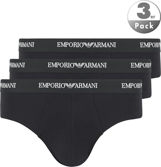EMPORIO ARMANI Herren Unterwäsche schwarz Baumwolle & Mix unifarben