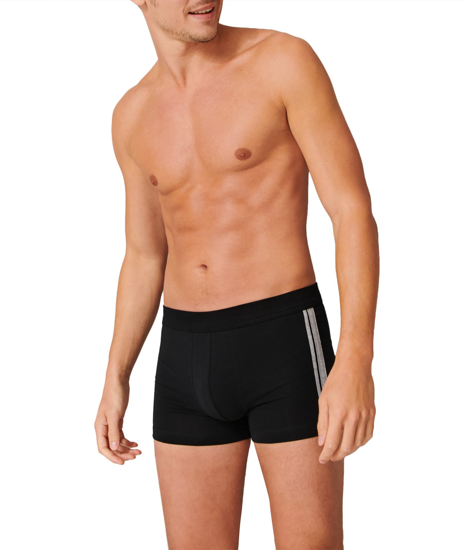 Schiesser Herren Shorts schwarz Baumwolle & Mix unifarben