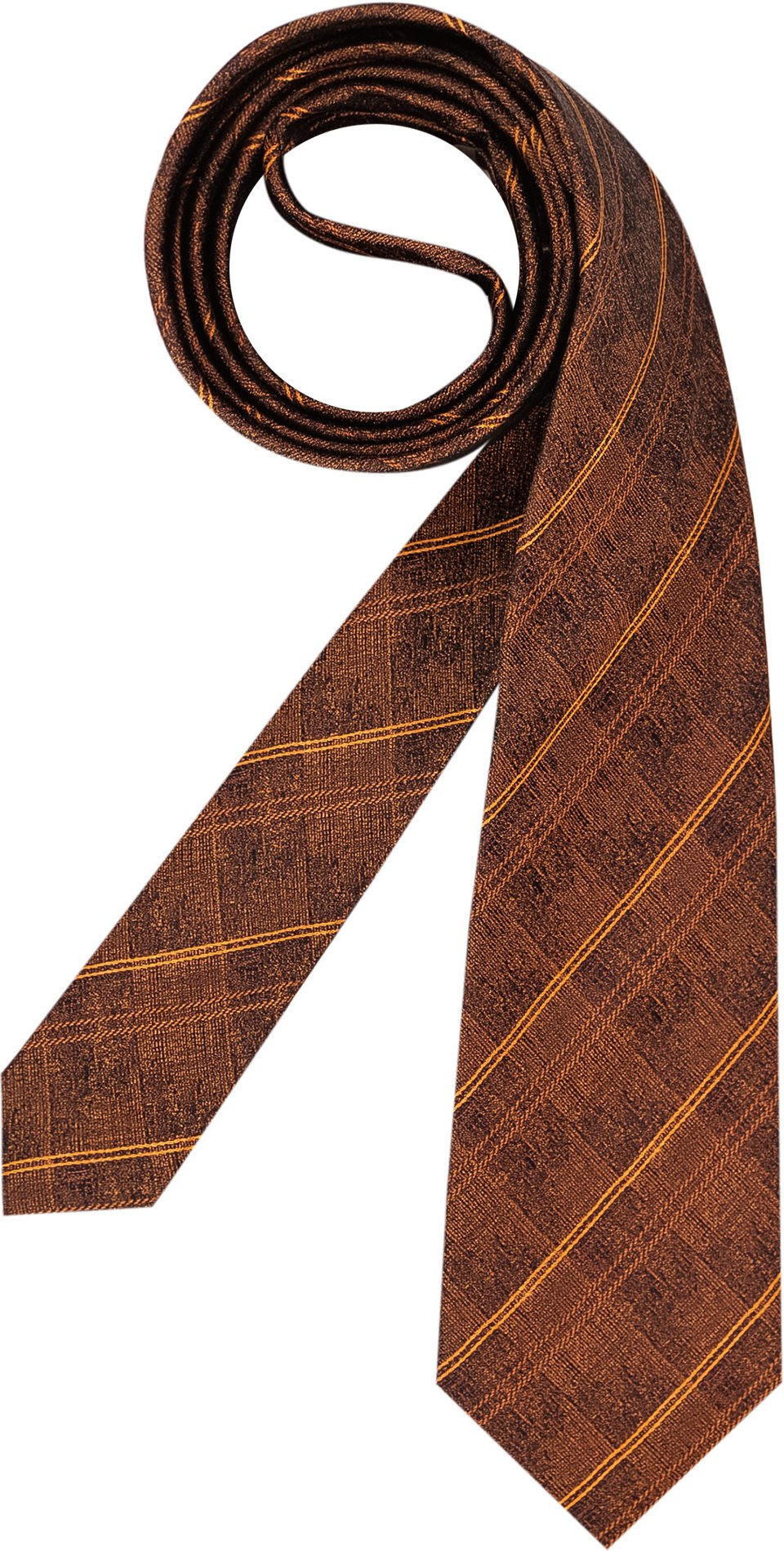 OLYMP Herren Krawatte orange College-Streifen