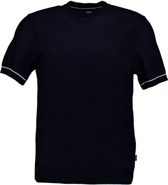 BOSS Black Herren Pullover blau unifarben