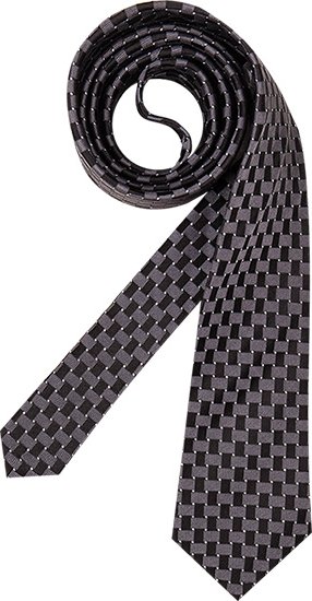 OLYMP Herren Krawatte grau Gemustert