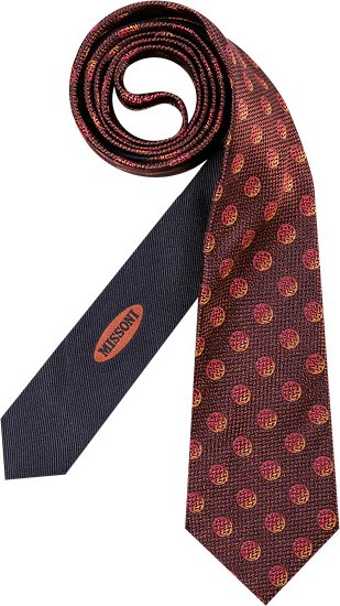 MISSONI Herren Krawatte rot Gemustert,Bunt