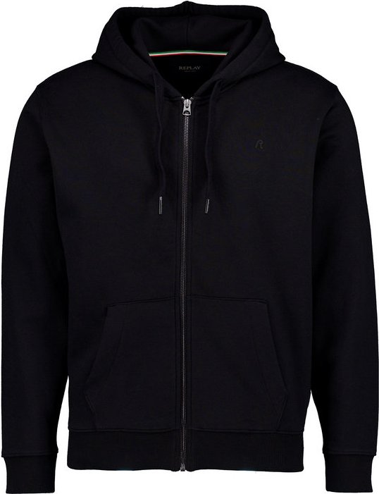 Replay Herren Sweatjacke schwarz unifarben