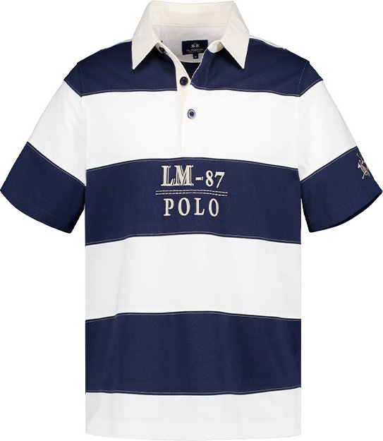 LA MARTINA Herren Polo-Shirts blau,weiß gestreift