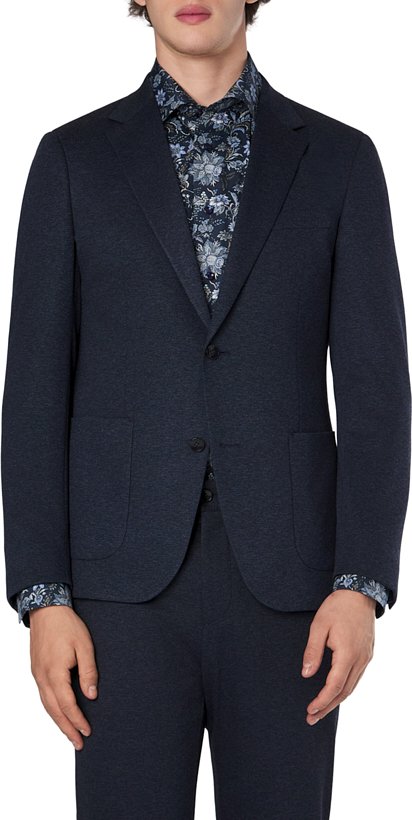 Strellson Herren Sakko blau meliert Slim Fit