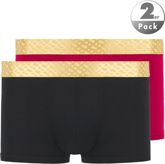 BOSS Black Herren Trunks rot Baumwolle & Mix unifarben