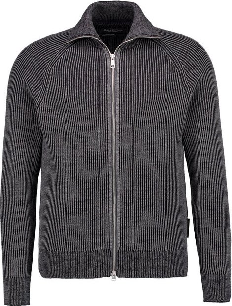 Marc O'Polo Herren Cardigan grau unifarben
