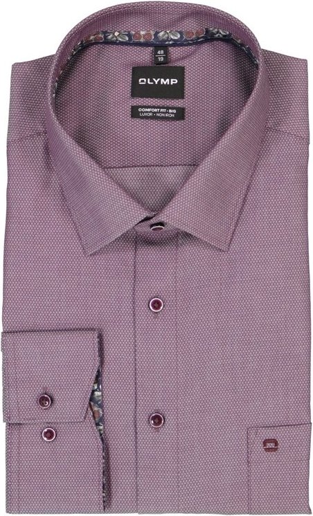 Thumbnail - OLYMP Herren Hemd violett Comfort Fit