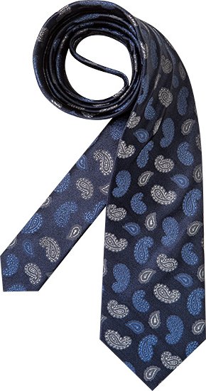 LANVIN Herren Krawatte blau Gemustert