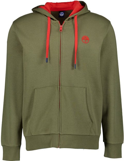 Thumbnail - NORTH SAILS Herren Hoodie Sweatjacke grün unifarben